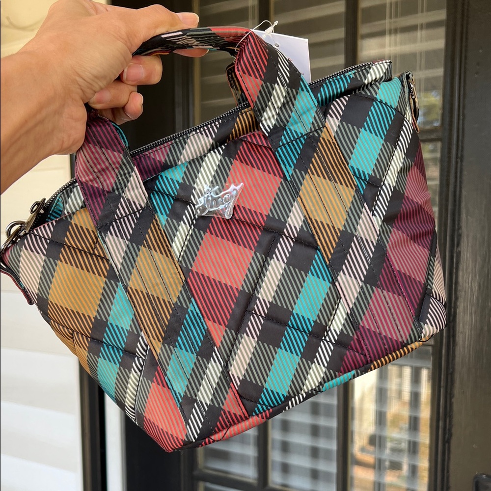 Lug Dory Mini Crossbody Bag in Playful Plaid Autumn